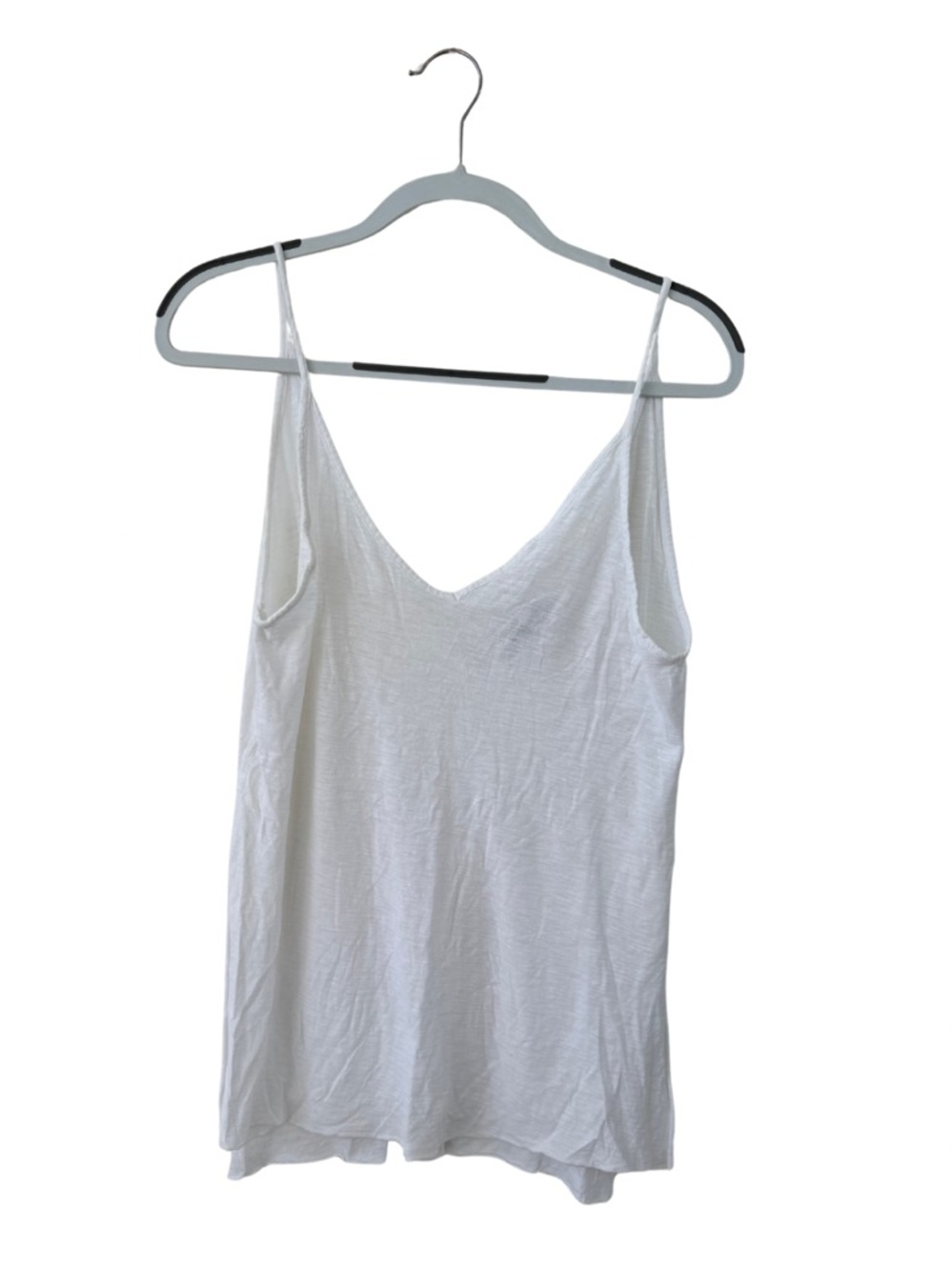 Brandy Melville Flowy White V-Neck Spaghetti Strap Tank Top